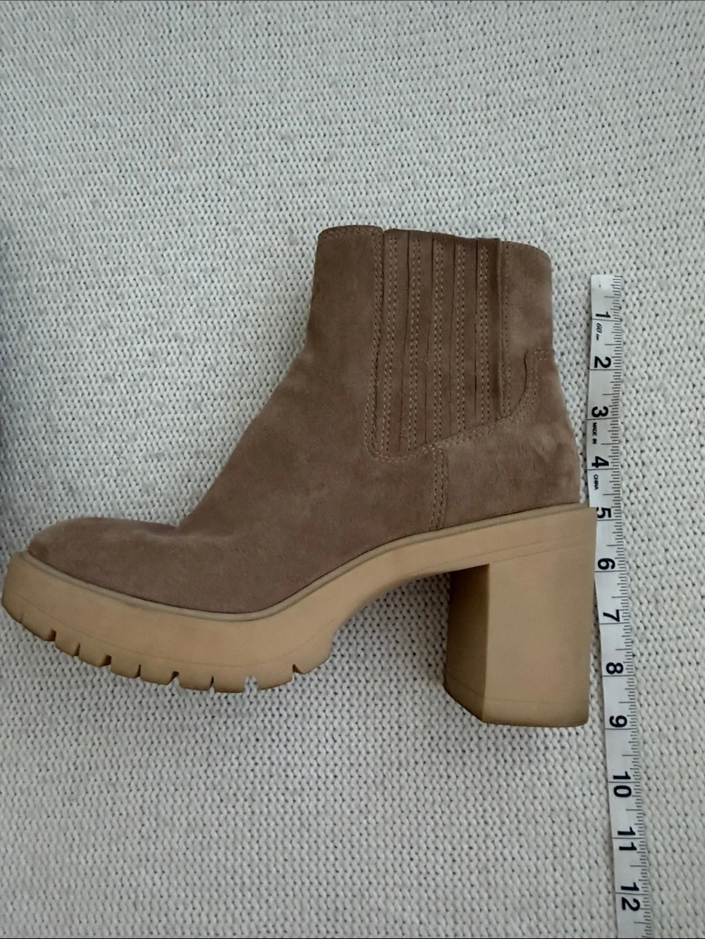 Dolce Vita Brown Suede Caster H2O Lug Sole Boots Size 8